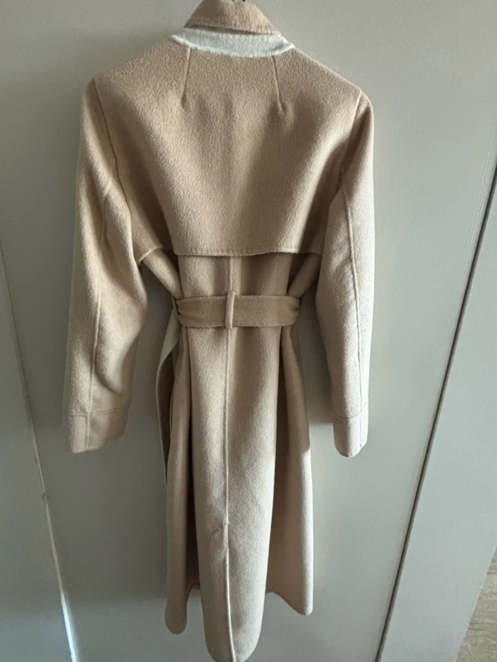🧥 J. Crew Cream and Beige Wool Belted Wrap Coat - Picture 7 of 7
